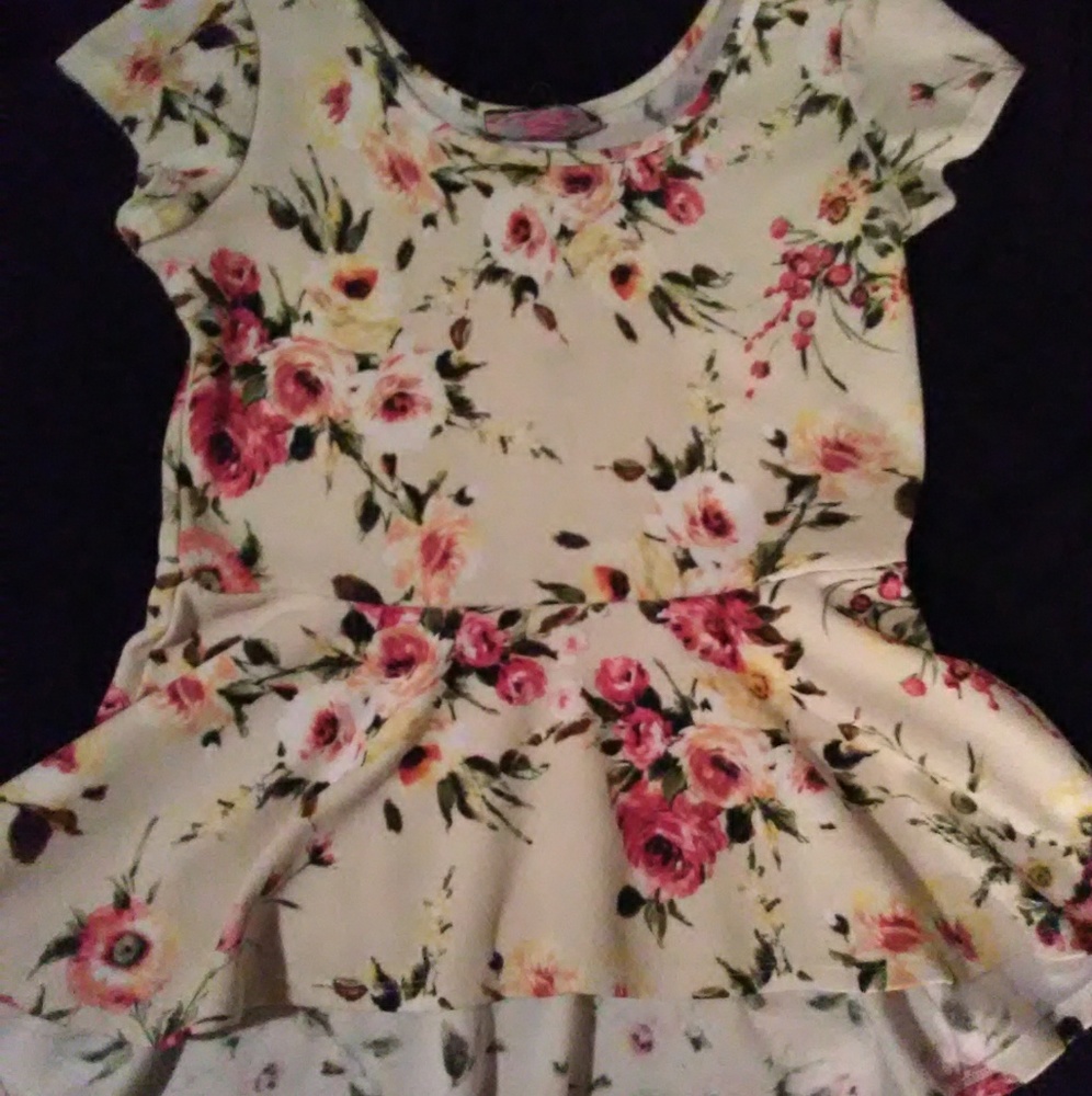 (2 items) floral peplum top and pants